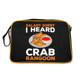Crabe Rangoon Asie Nourriture - Sac Retro - noir/or - Dos