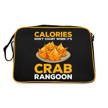 Crabe Rangoon Asie Nourriture - Sac Retro - noir/or - Dos