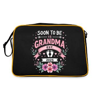 Soon grandma, soon to be grandma - Retro Bag - black/gold - Back