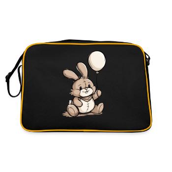 Lapin avec ballon - Sac Retro - noir/or - Dos