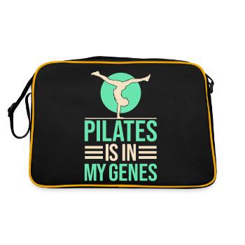 Yoga Pilates Is In My Genes Funny Yoga - Retro Bag - black/gold - Back