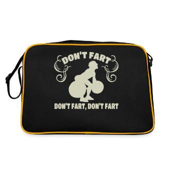 Ne pète pas un motif de fitness amusant pour - Sac Retro - noir/or - Dos