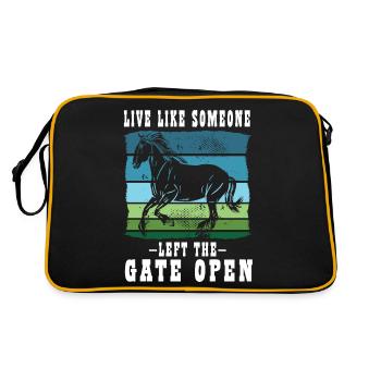 Vivez comme si quelqu’un avait laissé la porte ouverte Cheval - Sac Retro - noir/or - Dos