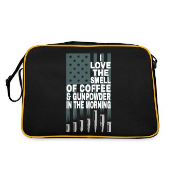 J’adore l’odeur du café et de la poudre à - Sac Retro - noir/or - Dos