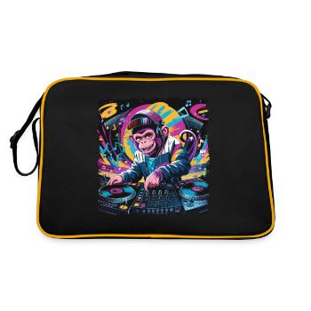 Dj Rave Festival Cool Monkey Avec Casque Soirée - Sac Retro - noir/or - Dos