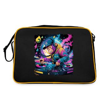 Dj Rave Festival Cool Monkey Avec Casque Soirée - Sac Retro - noir/or - Dos