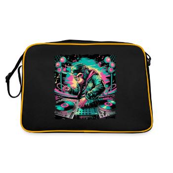 Dj Rave Festival Cool Monkey Avec Casque Soirée - Sac Retro - noir/or - Dos