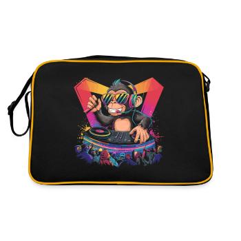 Dj Rave Festival Cool Monkey Avec Casque Soirée - Sac Retro - noir/or - Dos