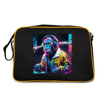 Dj Rave Festival Cool Monkey Avec Casque Soirée - Sac Retro - noir/or - Dos