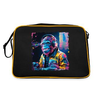 Dj Rave Festival Cool Monkey Avec Casque Soirée - Sac Retro - noir/or - Dos