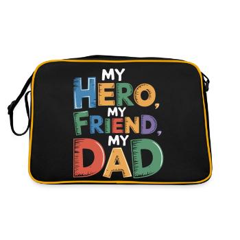 MY HERO MY FRIEND MY DAD - Retro Bag - black/gold - Back