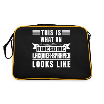 So Sieht Ein Toller Lackierer Aus - Perfekter - Retro Tasche - Schwarz/Gold - Hinten