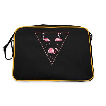 Pink Flamingo Triangle Design Pink Flamingo - Retro Bag - black/gold - Back