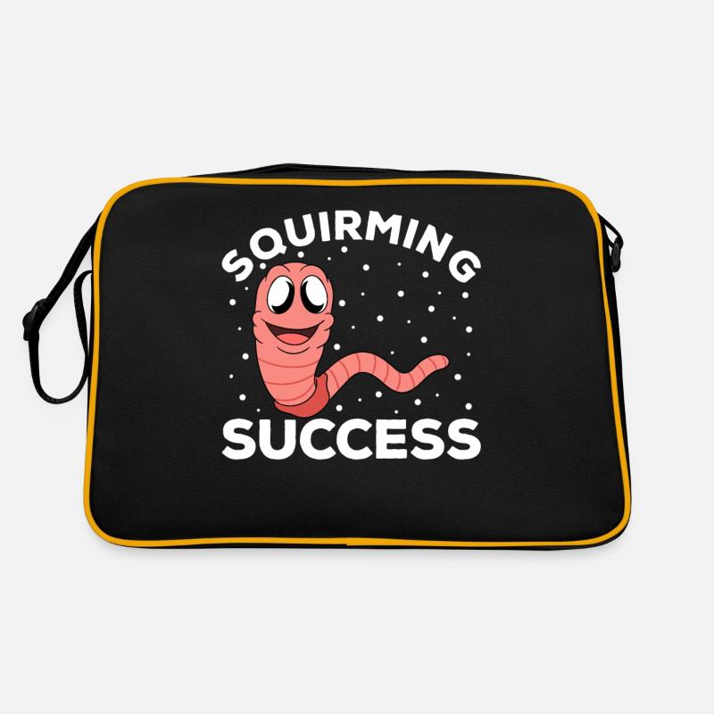 Cute worm funny earthworm worms Retro Bag