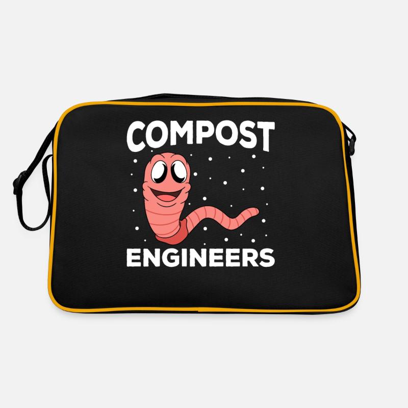 Cute worm funny earthworm worms Retro Bag