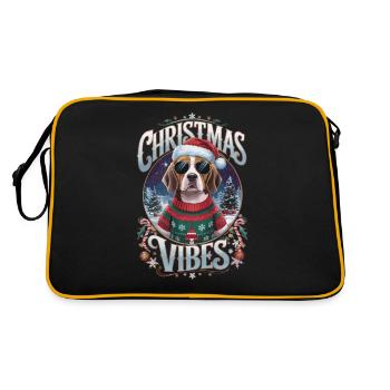 Ambiance de Noël Beagle - Sac Retro - noir/or - Dos