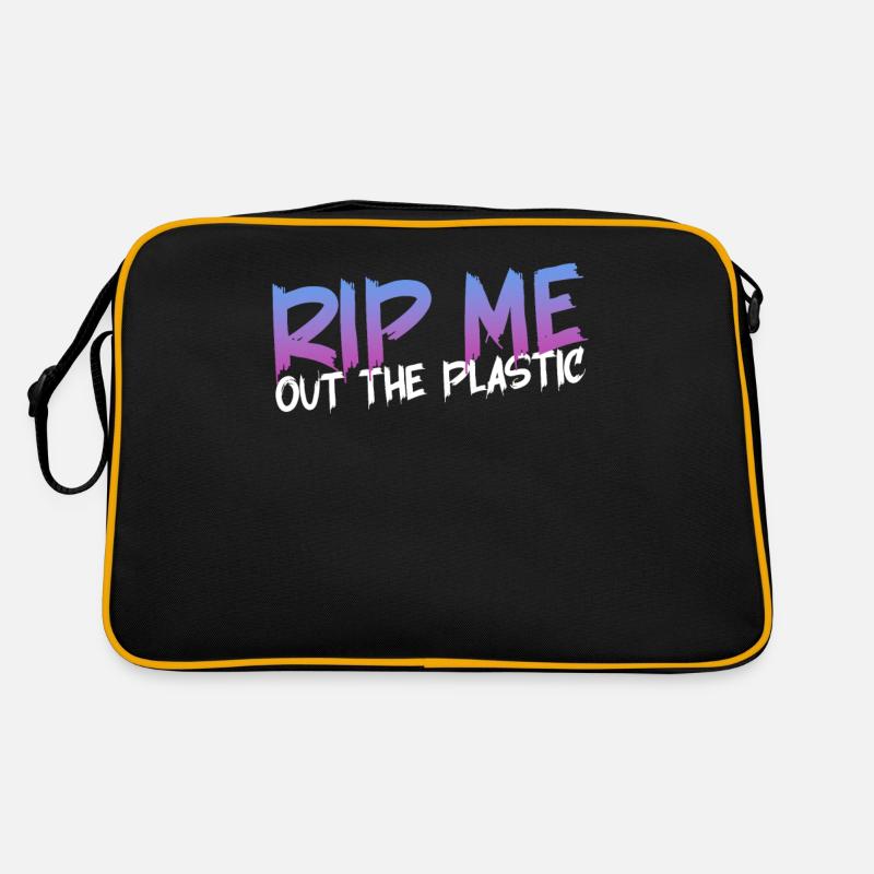 RIP ME OUT THE PLASTIC: Expressive message Retro Bag