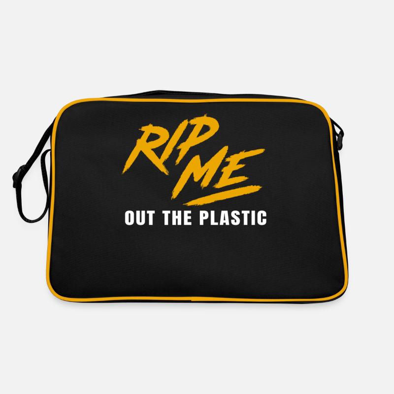 Rip Me Out The Plastic Statement for Retro Bag