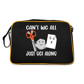 Ne pouvons-nous pas tous nous entendre - Sac Retro - noir/or - Dos
