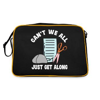 Nous ne pouvons pas tous bien nous entendre - Sac Retro - noir/or - Dos