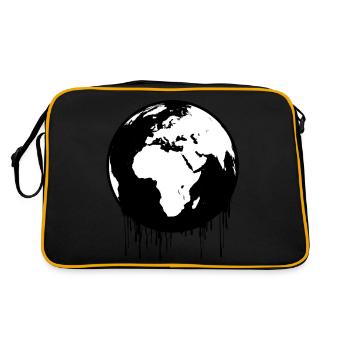 humorvolles T-Shirt, Geschenk für Männer, Damen, humorvoll - Retro Tasche - Schwarz/Gold - Hinten