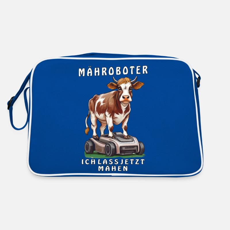 COW ROBOTIC LAWNMOWER I'M HAVING IT MOWED NOW Retro Bag