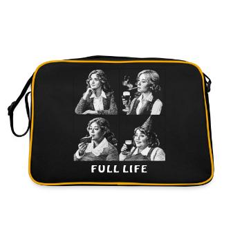 FULL LIFE - Retro Bag - black/gold - Back