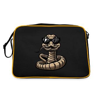 Serpent Cobra Bande Dessinée Cool - Sac Retro - noir/or - Dos