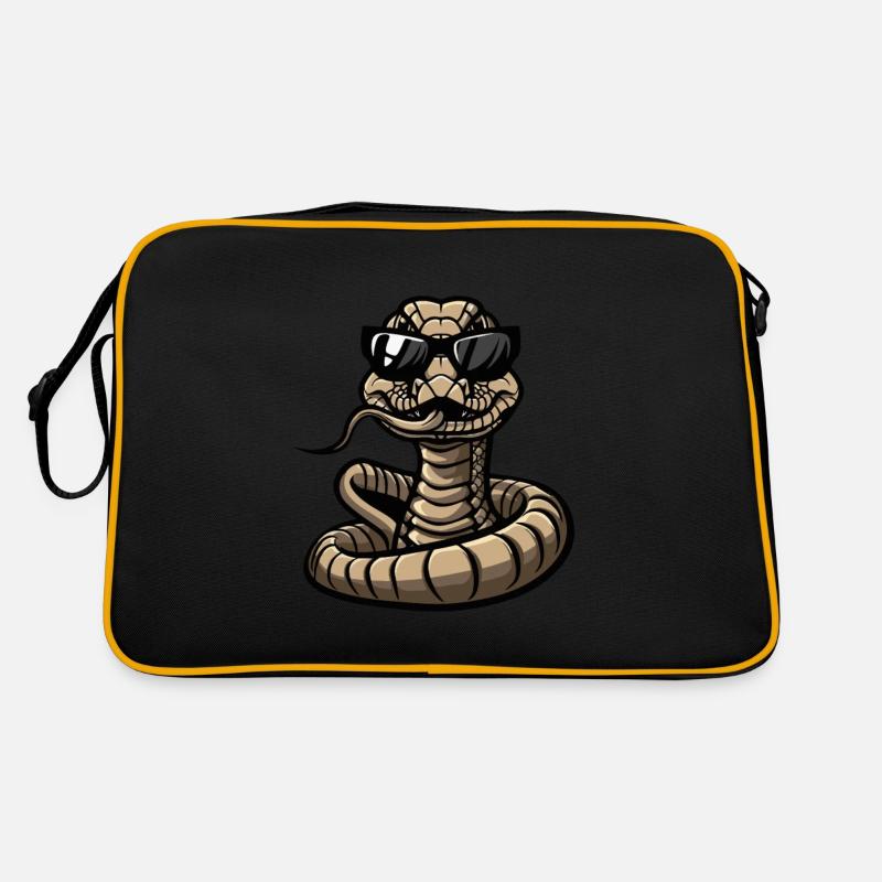 Schlange Kobra Comic Cool Retro Tasche