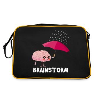 Brainstorm Cerveau mignon avec parapluie - Sac Retro - noir/or - Dos