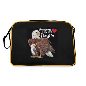 Awesome Like My Daughter Dad Father's Day & Mother's Day - Retro Bag - black/gold - Back
