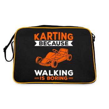 Go Kart Kart Driver Go Kart Racing - Sac Retro - noir/or - Dos
