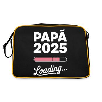 Neues Papa-Geschenk 2025 Loading - Retro Tasche - Schwarz/Gold - Hinten
