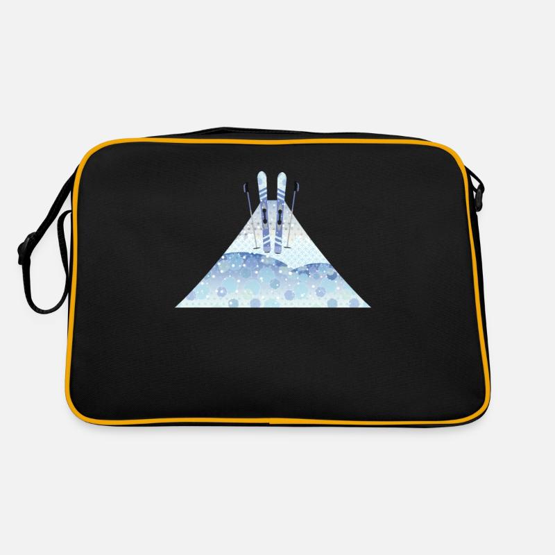 Winter Skiing Adventure Design Winter Skiing Retro Bag