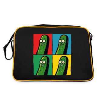 Cornichons amusants pour les végétaliens et les végétariens dans l’alimentation - Sac Retro - noir/or - Dos