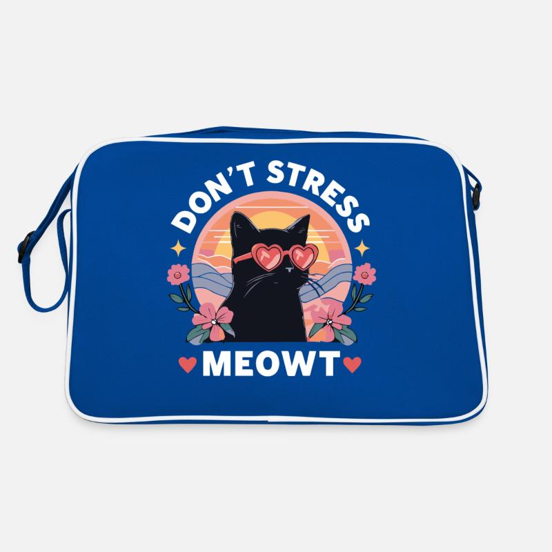 Don't Stress Meowt Cat Cute Kitten Retro Bag