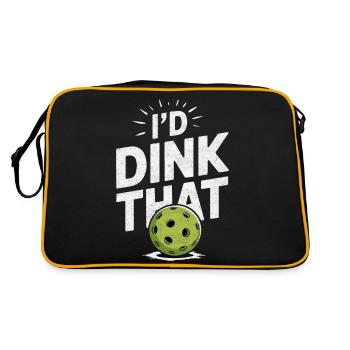 I'd Dink That Pickleball - Retro Bag - black/gold - Back