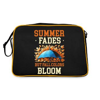 Summer fades, but autumn colors bloom autumn - Retro Bag - black/gold - Back