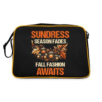 Sundress season fades, fall fashion awaits - Retro Bag - black/gold - Back