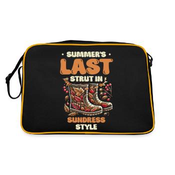 Dernière parade de l’été en robe d’été style automne - Sac Retro - noir/or - Dos