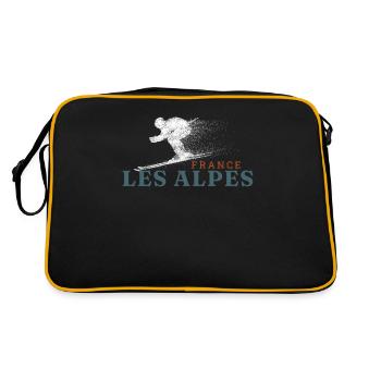 Les Alpes Ski Französisch Les Alpes Ski French - Sac Retro - noir/or - Dos