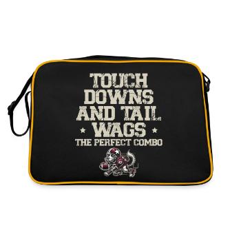 Touchdowns and Tailwags, The Combination, Football - Retro Bag - black/gold - Back