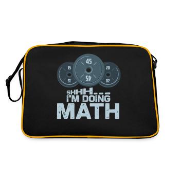 Shhh... I do math weightlifting - Retro Bag - black/gold - Back