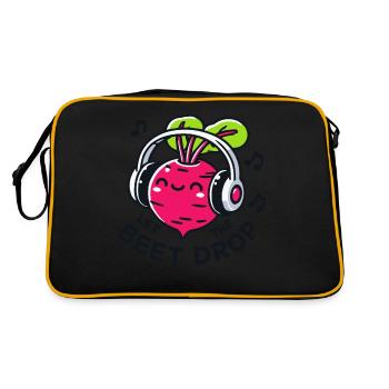 Let The Beet Drop Music Pun - Retro Bag - black/gold - Back