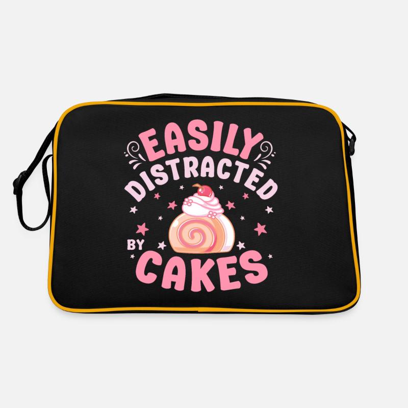 Pastry Lover Easily Distracted By Cakes Cute Gift Retro Tasche
