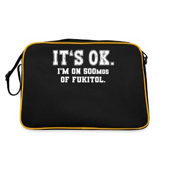 C’est bon, je suis sur 500 mg de Fukitol Humorvoller - Sac Retro - noir/or - Dos