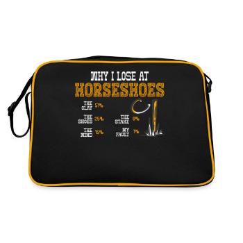 Pourquoi je perds au lancer de fers à cheval – - Sac Retro - noir/or - Dos