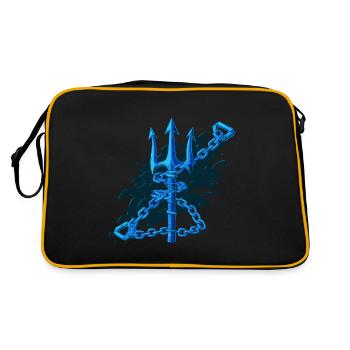 CHAINS WRAPPED AROUND THE TRIDENT - Retro Bag - black/gold - Back