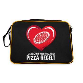 L’amour fait mal Rupture La pizza de la Saint-Valentin régule - Sac Retro - noir/or - Dos