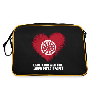 L’amour fait mal Rupture La pizza de la Saint-Valentin régule - Sac Retro - noir/or - Dos